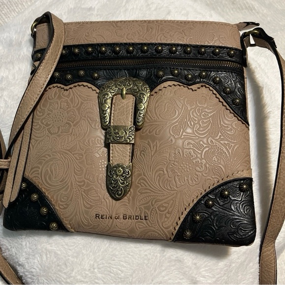 REIN & BRIDLE WESTERN CROSS BODY PURSE NEW-Vintage Look - Picture 2 of 7